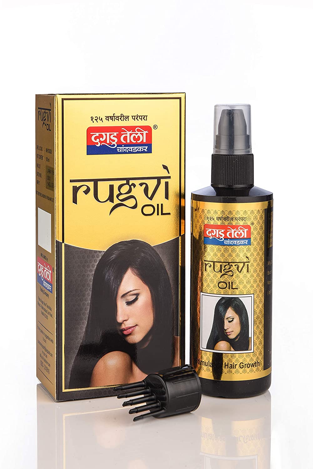 Dagadu Teli Rugvi Ayurvedic Hair Oil | Ayurvedic Hair Growth Oil For Hair  Fall & Growth | 4 Real Jadibutis & Extracts Mix – 100ml - Humarabazar